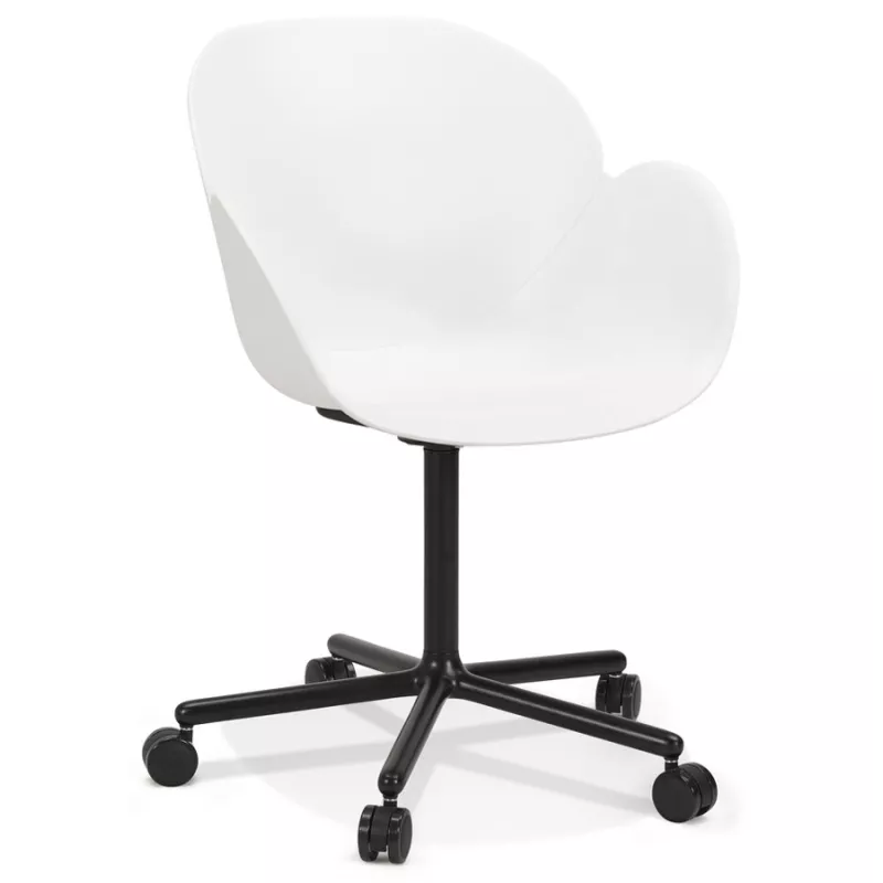 Chaise de bureau accoudoirs ORION blanche