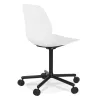 Chaise de bureau moderne MAGELLAN blanche sur roulettes