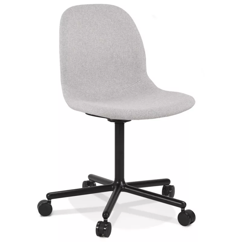 Chaise de bureau POLARIS gris clair sur roulettes