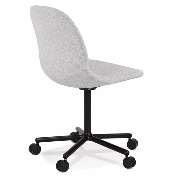 Chaise de bureau POLARIS gris clair sur roulettes