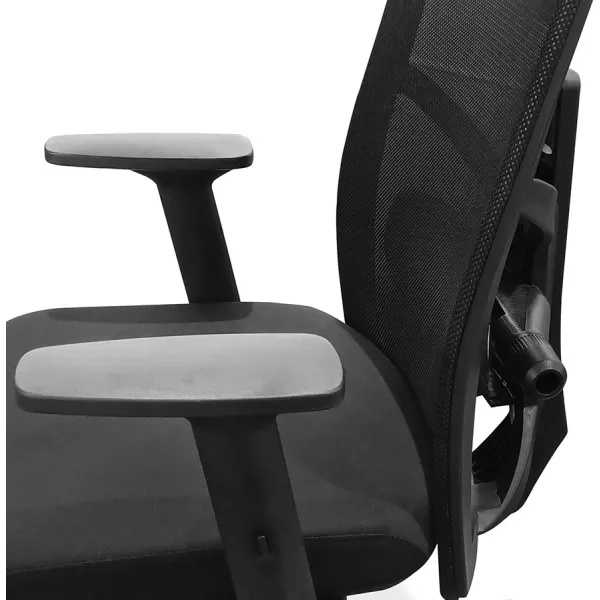 Fauteuil de bureau ergonomique IMPERO en tissu noir