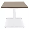 Bureau assis-debout électrique BIONIK plateau bois finition Noyer et pied métal blanc - 150x70 cm