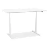 Bureau assis-debout électrique BIONIK plateau bois et métal blanc - 150x70 cm