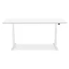 Bureau assis-debout électrique BIONIK plateau bois et métal blanc - 150x70 cm