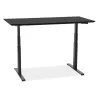 Bureau assis-debout électrique BIONIK plateau bois et métal noir - 150x70 cm