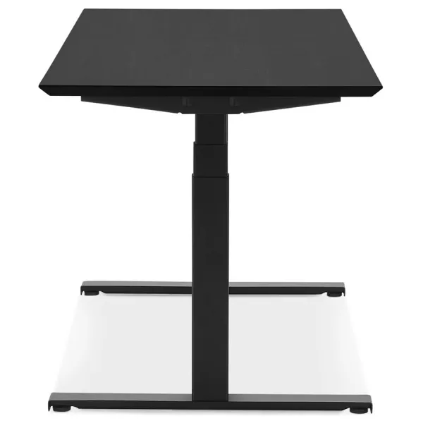 Bureau assis-debout électrique BIONIK plateau bois et métal noir - 150x70 cm