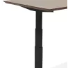 Bureau assis-debout électrique BIONIK plateau bois finition Noyer et pied métal noir - 150x70 cm