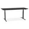 Bureau assis-debout électrique BIONIK plateau bois et métal noir - 180x90 cm