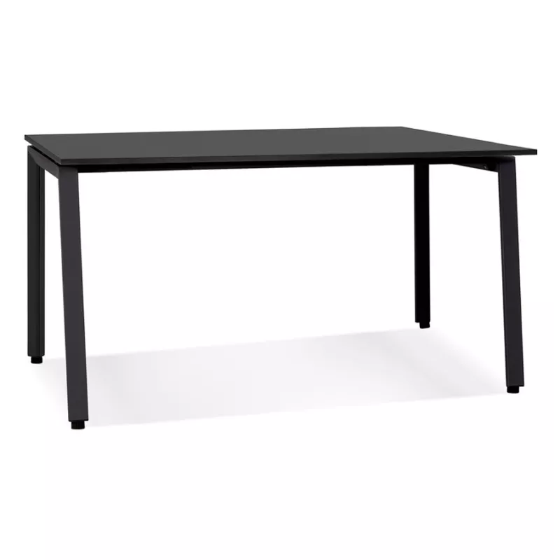 Table de réunion-bureau bench AMADEUS SQUARE noir - 140x140 cm