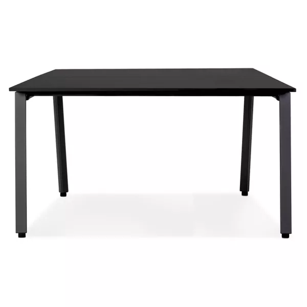 Table de réunion-bureau bench AMADEUS SQUARE noir - 160x160 cm