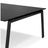 Table de réunion-bureau bench AMADEUS SQUARE noir - 160x160 cm