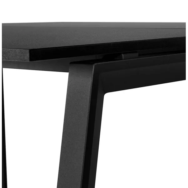 Table de réunion-bureau bench AMADEUS SQUARE noir - 160x160 cm