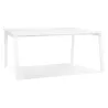 Table de réunion-bureau bench AMADEUS SQUARE blanc - 140x140 cm