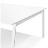 Table de réunion-bureau bench AMADEUS SQUARE blanc - 140x140 cm