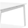 Table de réunion-bureau bench AMADEUS SQUARE blanc - 140x140 cm