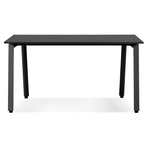 Bureau droit design AMADEUS bois et métal noir - 160x80 cm