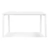 Bureau droit design AMADEUS bois et métal blanc - 160x80 cm