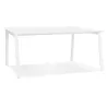 Bureau droit design AMADEUS bois et métal blanc - 160x80 cm