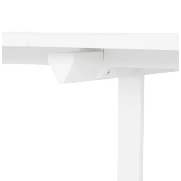 Double bureau bench-table de réunion AMADEUS bois et métal blanc - 280x140 cm