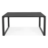 Table de réunion-bureau bench BAKUS SQUARE noir - 160x160 cm