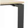 Table de réunion-bureau bench BAKUS SQUARE bois finition naturelle et métal noir - 160x160 cm