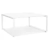 Table de réunion-bureau bench BAKUS SQUARE blanc - 160x160 cm