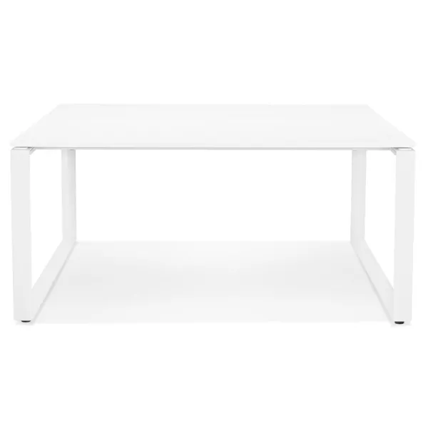 Table de réunion-bureau bench BAKUS SQUARE blanc - 160x160 cm