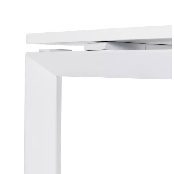 Table de réunion-bureau bench BAKUS SQUARE blanc - 160x160 cm