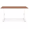 Bureau réglable en hauteur OSMOSE bois Noyer et métal blanc - 160x80 cm