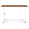 Bureau réglable en hauteur OSMOSE bois Noyer et métal blanc - 140x70 cm