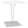 Tavolo quadrato da terrazza LIMPID bianco indoor-outdoor - 68x68 cm