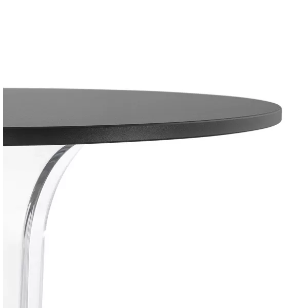 Table de terrasse ronde LIMPID noire intérieur-extérieur - Ø 68 cm