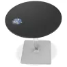 LIMPID black indoor-outdoor round terrace table - Ø 68 cm