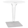 Table de terrasse ronde LIMPID blanche intérieur-extérieur - Ø 68 cm