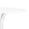 Table de terrasse ronde LIMPID blanche intérieur-extérieur - Ø 68 cm