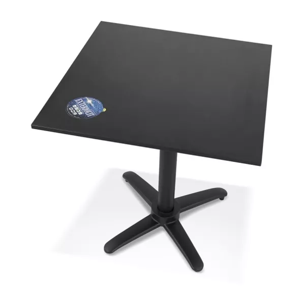 Table de terrasse pliable NOCTALI carrée noire - 68x68 cm