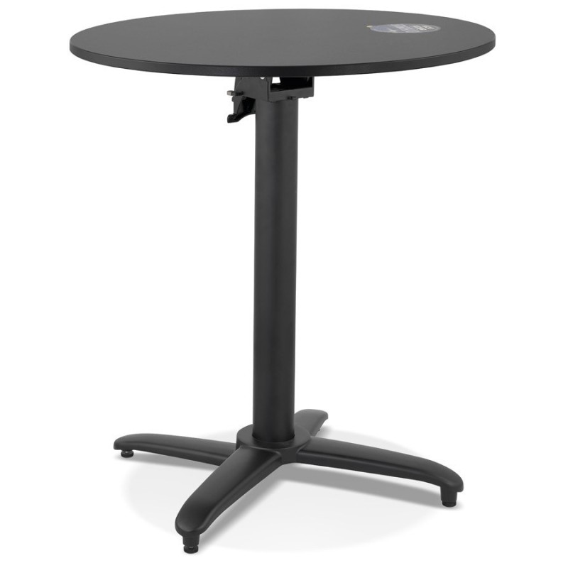 Table de terrasse pliable NOCTALI ronde noire - Ø 68 cm