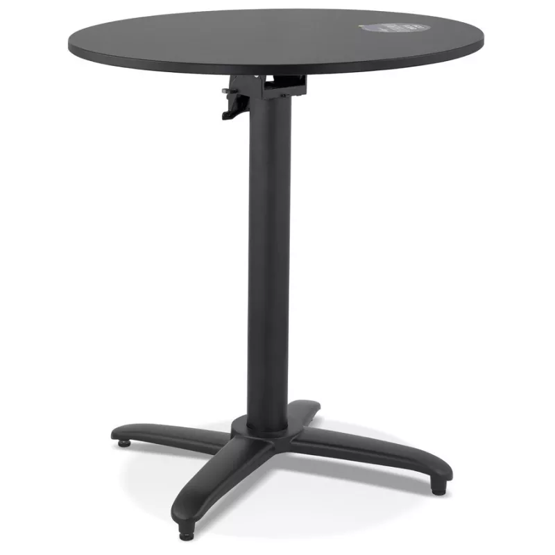 Foldable terrace table NOCTALI round black - Ø 68 cm