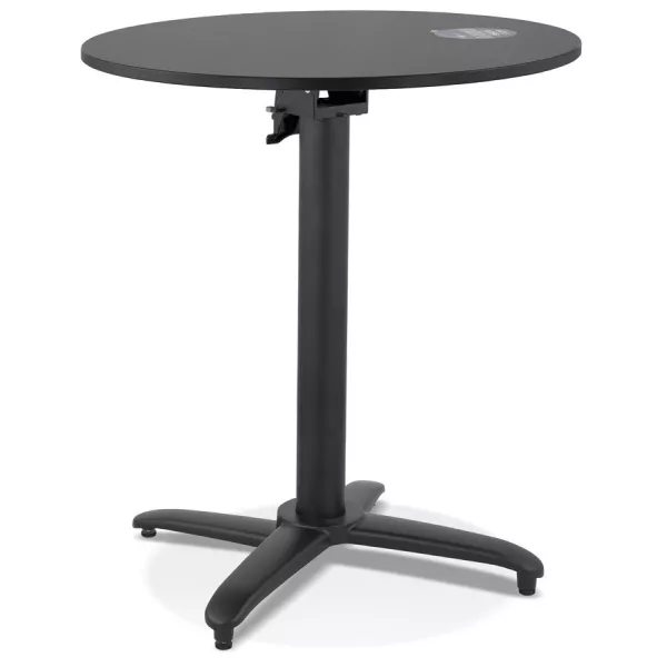 Foldable terrace table NOCTALI round black - Ø 68 cm