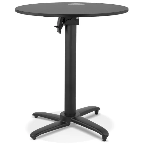 Foldable terrace table NOCTALI round black - Ø 68 cm