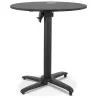 Foldable terrace table NOCTALI round black - Ø 68 cm