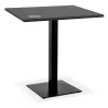 Petite table à diner MUFFIN carrée noire intérieur-extérieur - 68x68 cm