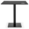 Petite table à diner MUFFIN carrée noire intérieur-extérieur - 68x68 cm