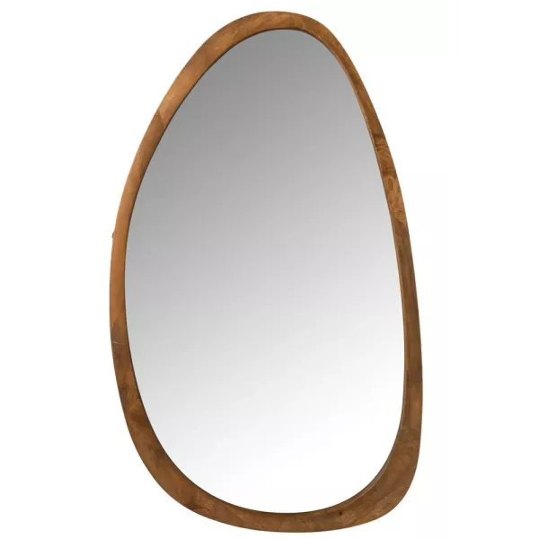 Miroir asymétrique en bois de manguier LENNY (120x71 cm) (Marron)