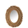 Miroir ovale bohème en jute DAREL (97x78 cm) (Naturel)