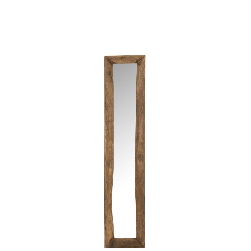 Miroir mural long en bois SERAM (120x24 cm) (Marron)