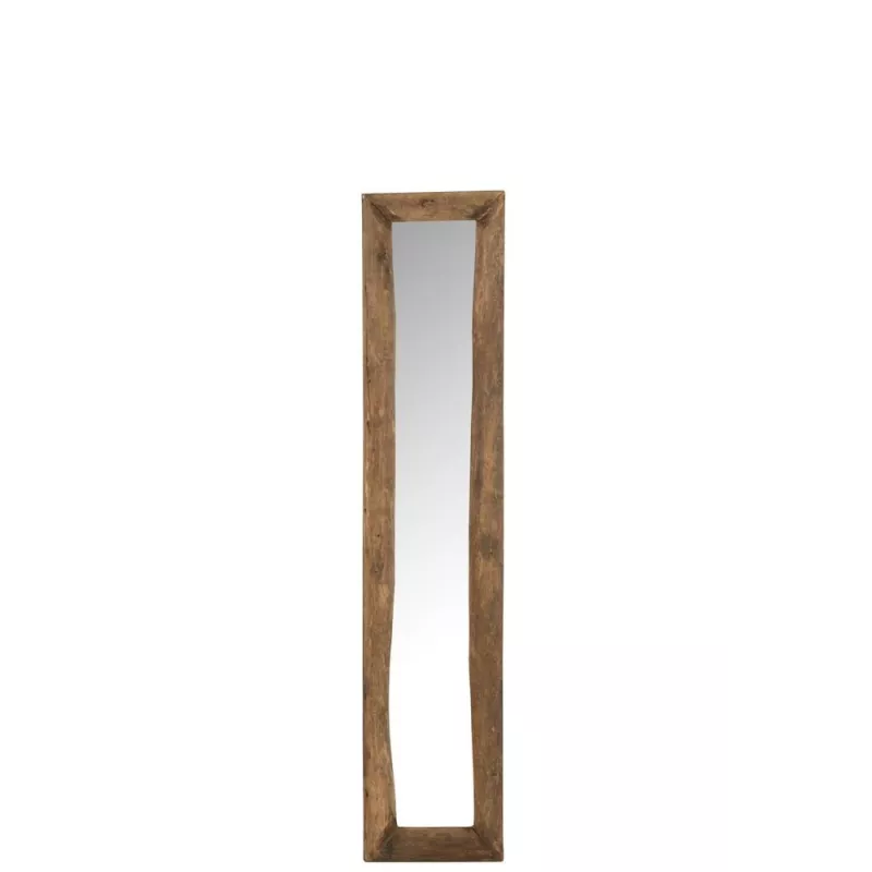 Miroir mural long en bois SERAM (120x24 cm) (Marron)