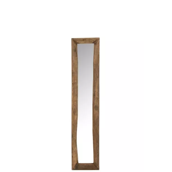 Miroir mural long en bois SERAM (120x24 cm) (Marron)