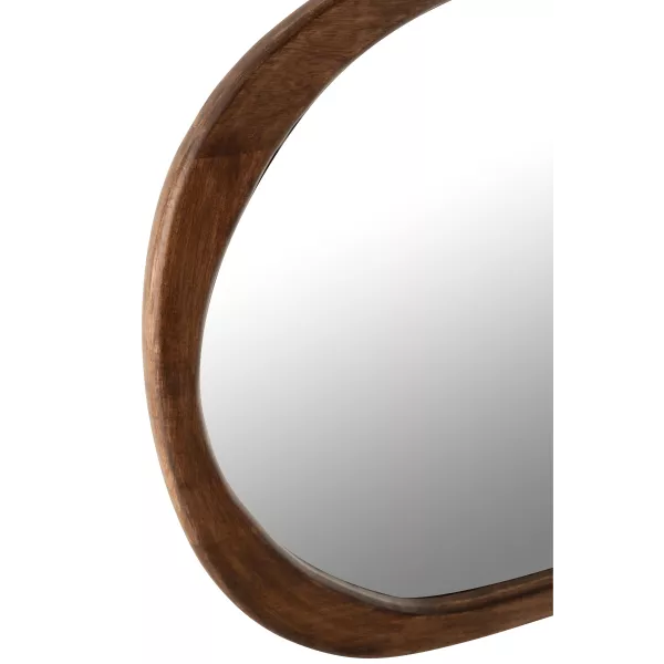 Miroir asymétrique en bois de manguier LOREN (51x83 cm) (Marron)