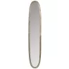 Miroir ovale en métal patiné style antique SINAI (179,5x33,5 cm) (Gris/Greige)